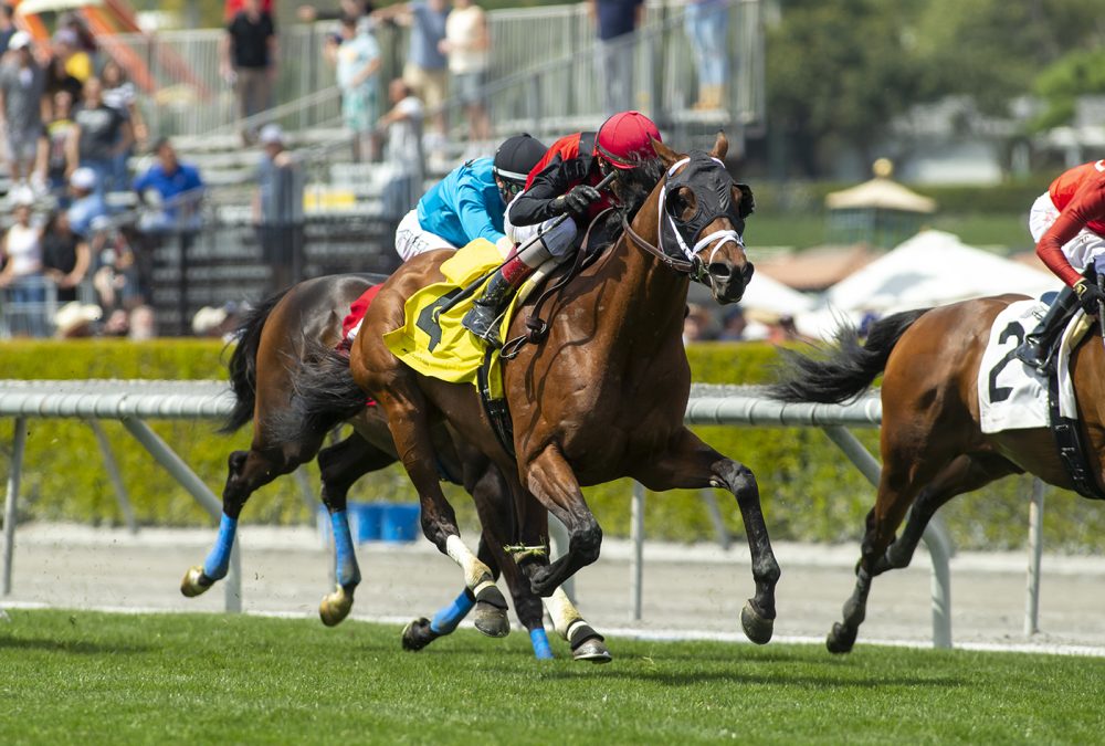 Offlee Naughty Grade II $200,000 Charles Whittingham Stakes at Santa Anita Park, Arcadia, CA. Benoit Photo