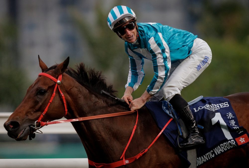 Romantic Warrior with James McDonald wins the Longines Hong Kong Cup. Photo by: Alex Evers / HKJC