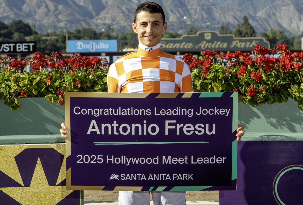 Jockey Antonio Fresu - 2025 Hollywood Meet at Santa Anita Park, Arcadia, CA - Benoit Photo
