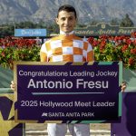 Jockey Antonio Fresu - 2025 Hollywood Meet at Santa Anita Park, Arcadia, CA - Benoit Photo