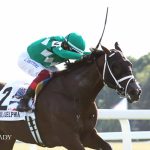 JOHNNY'S RED STORM - The Kentucky Downs Juvenile Sprint - Kentucky Downs - - Cady Coulardot - Coady Media