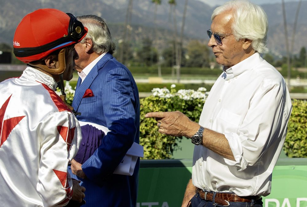 Juan Hernandez y Bob Baffert - Benoit Photo - Santa Anita Park