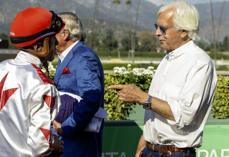 Juan Hernandez y Bob Baffert - Benoit Photo - Santa Anita Park