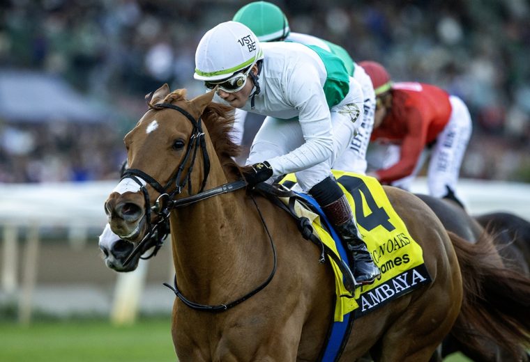 Ambaya - the Grade I, $300,000 American Oaks - Santa Anita Park, Arcadia CA. - © BENOIT PHOTO